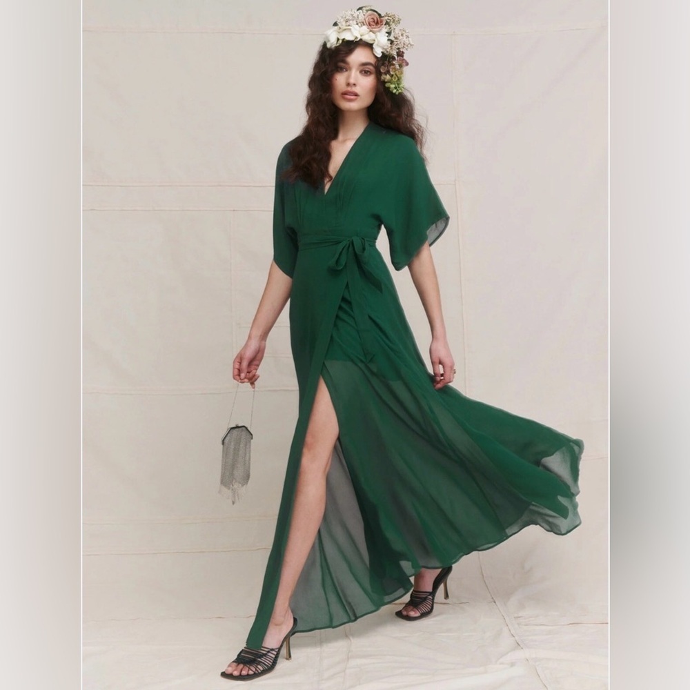 NWT reformation Winslow dress in Emerald